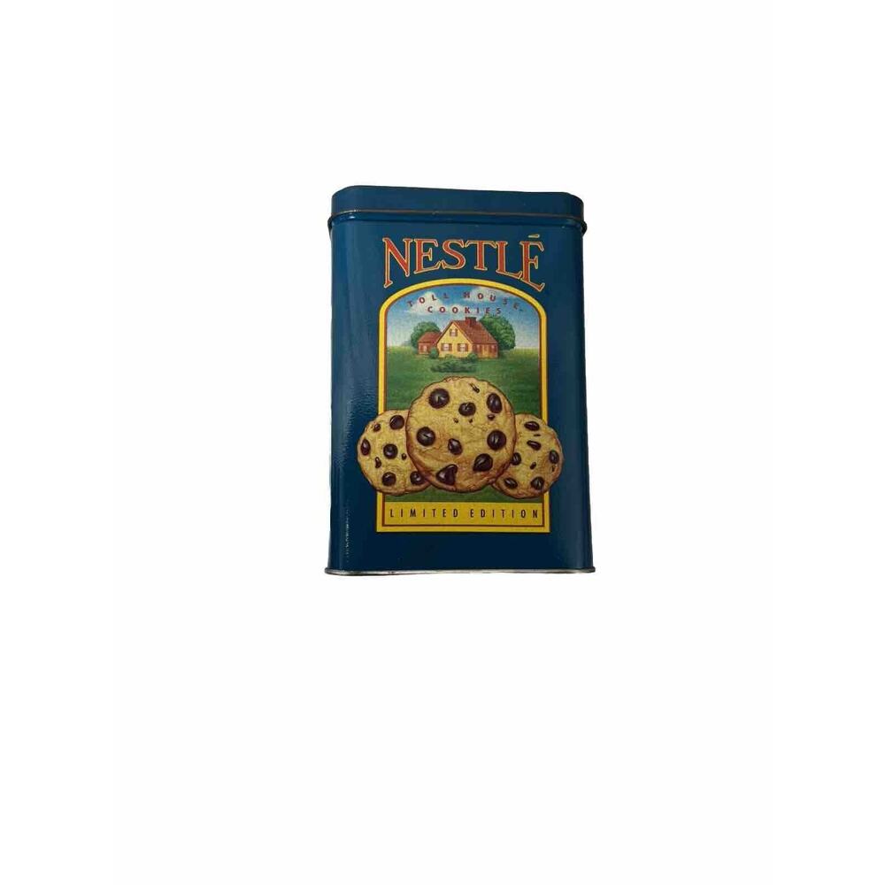 Vintage Tin Nestle Toll House Limited Edition Cookies Morsels Farm Cow Chicken
